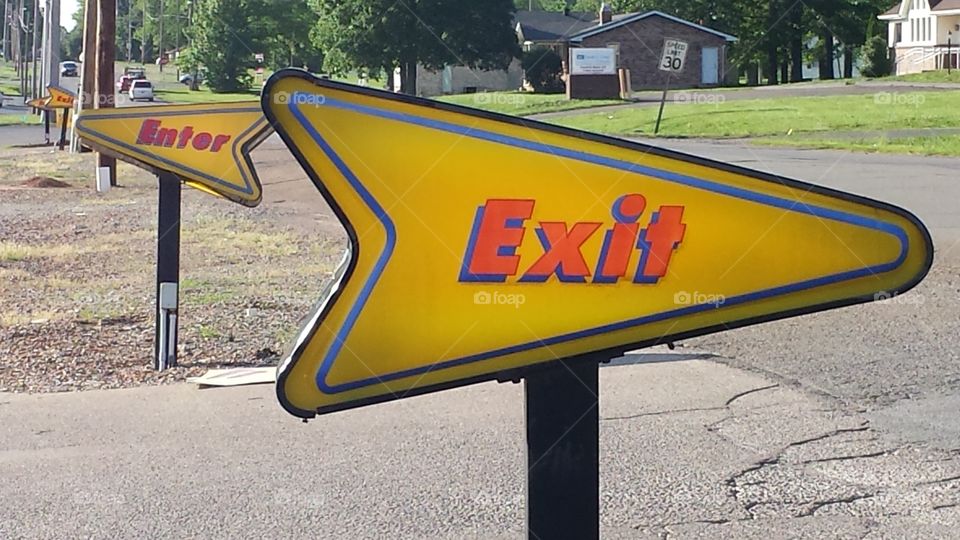 Exit. In town