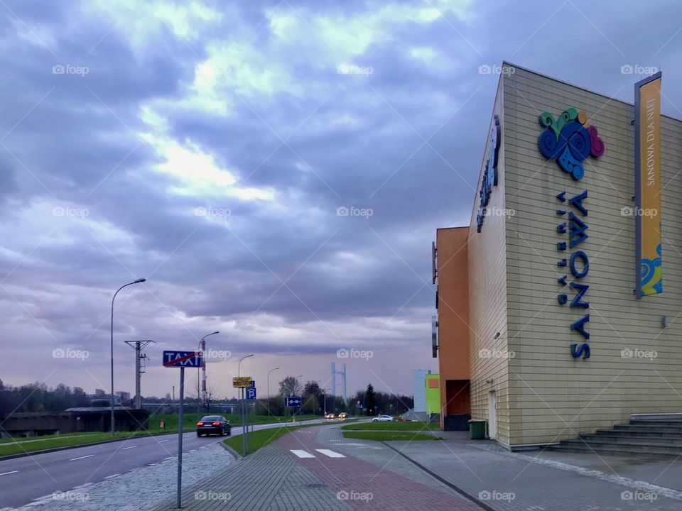 Cloudy sky at Przemysl in spring 