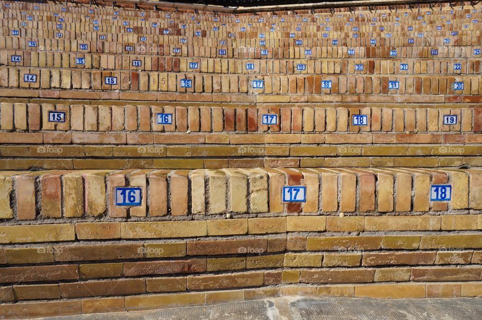 Concrete steps in a bullring