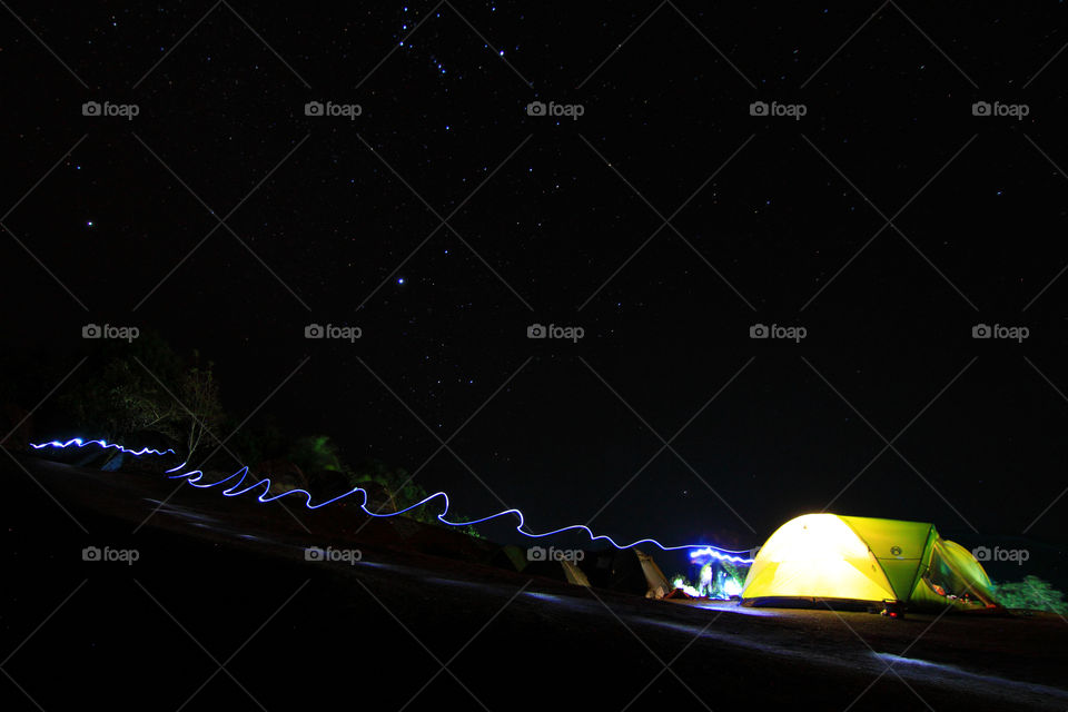 wave lighting with camping by toch