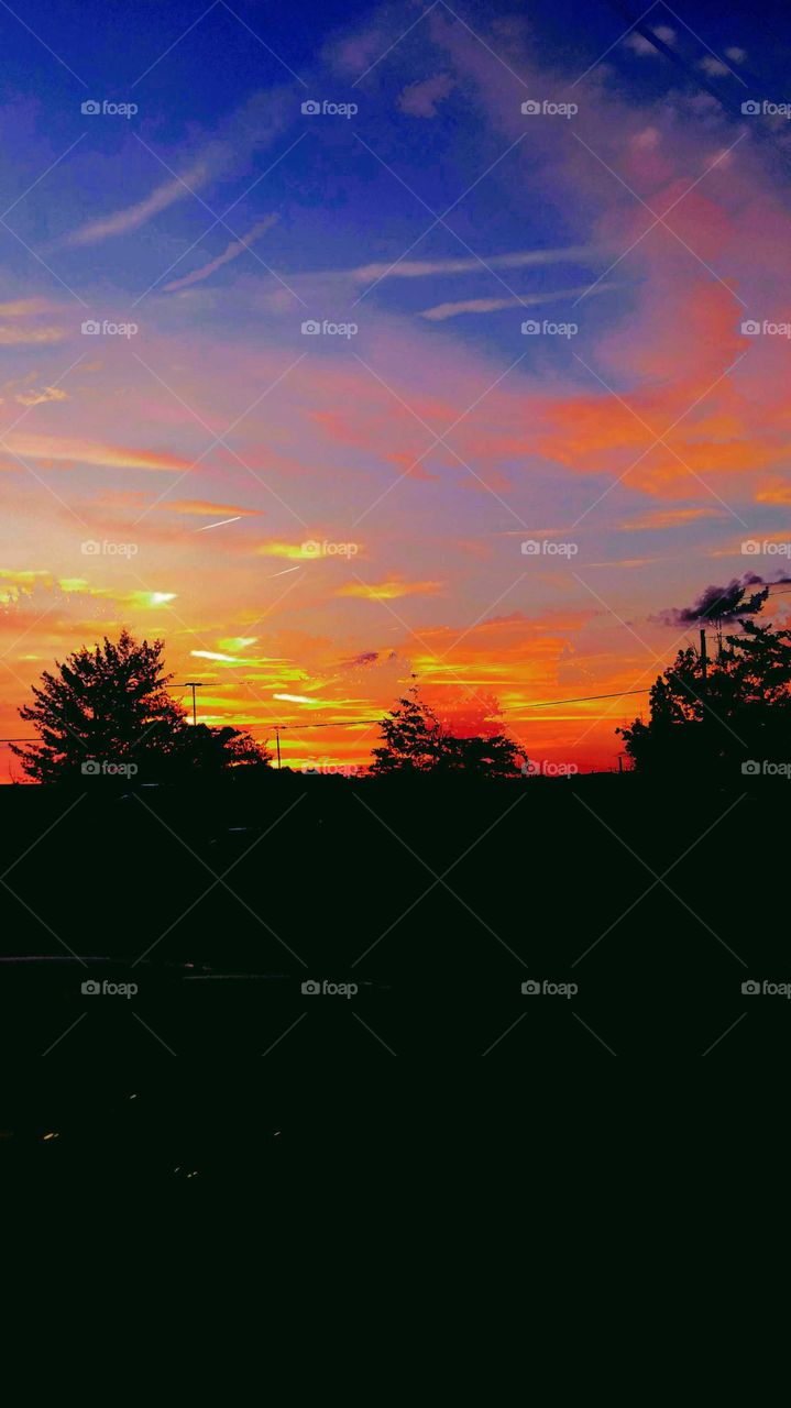 This is a beautiful sunset in the East Tennessee mountains.