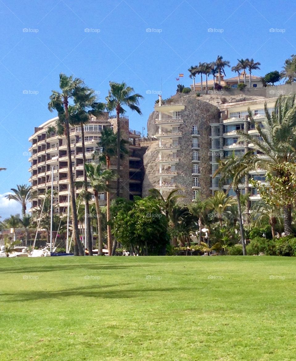 Beautiful building in Canary Island in Anfi del Mar
