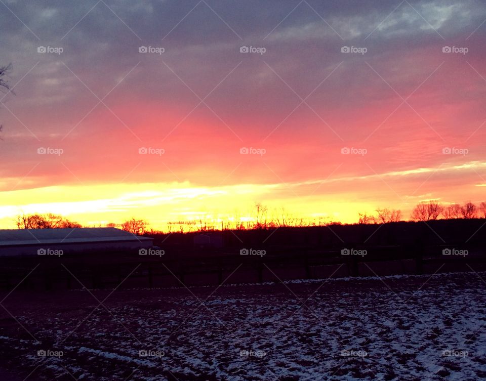 Sunrises in Kentucky horse country