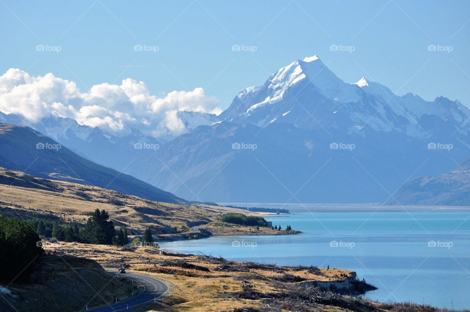 View of snowy mountains