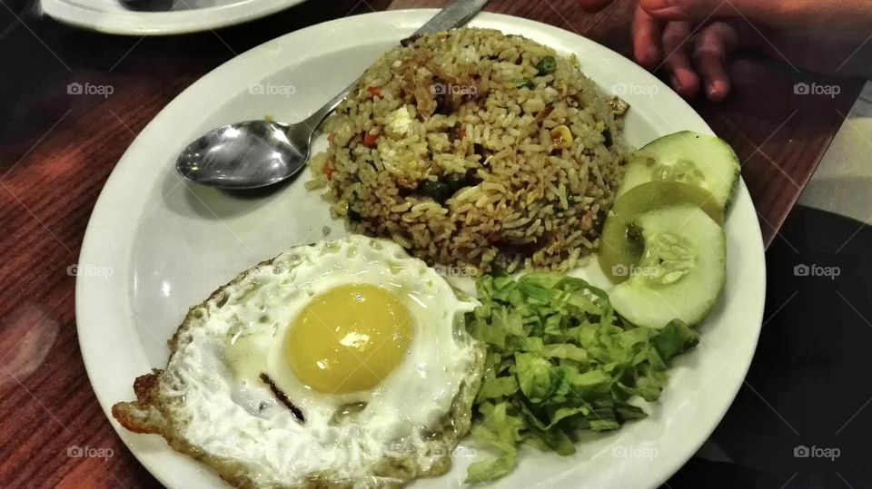 fried rice with an egg
