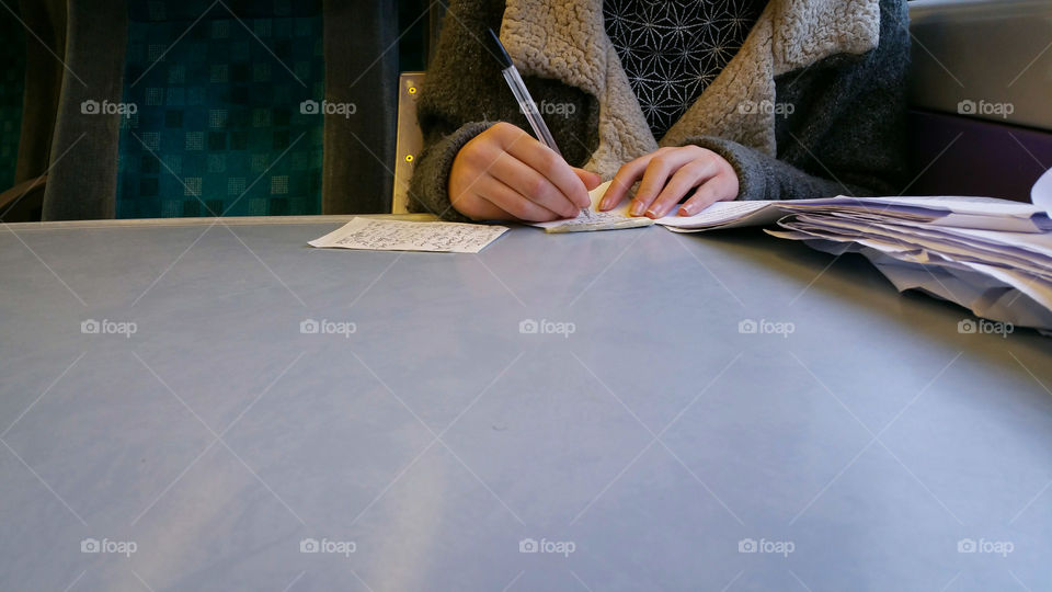 Revising on the train