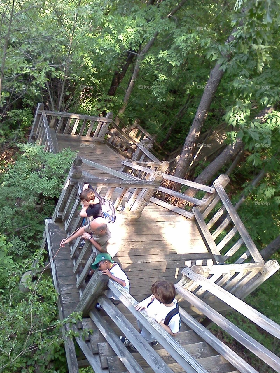 Hell's Point steep hill that people must climb winding steps to get to the top