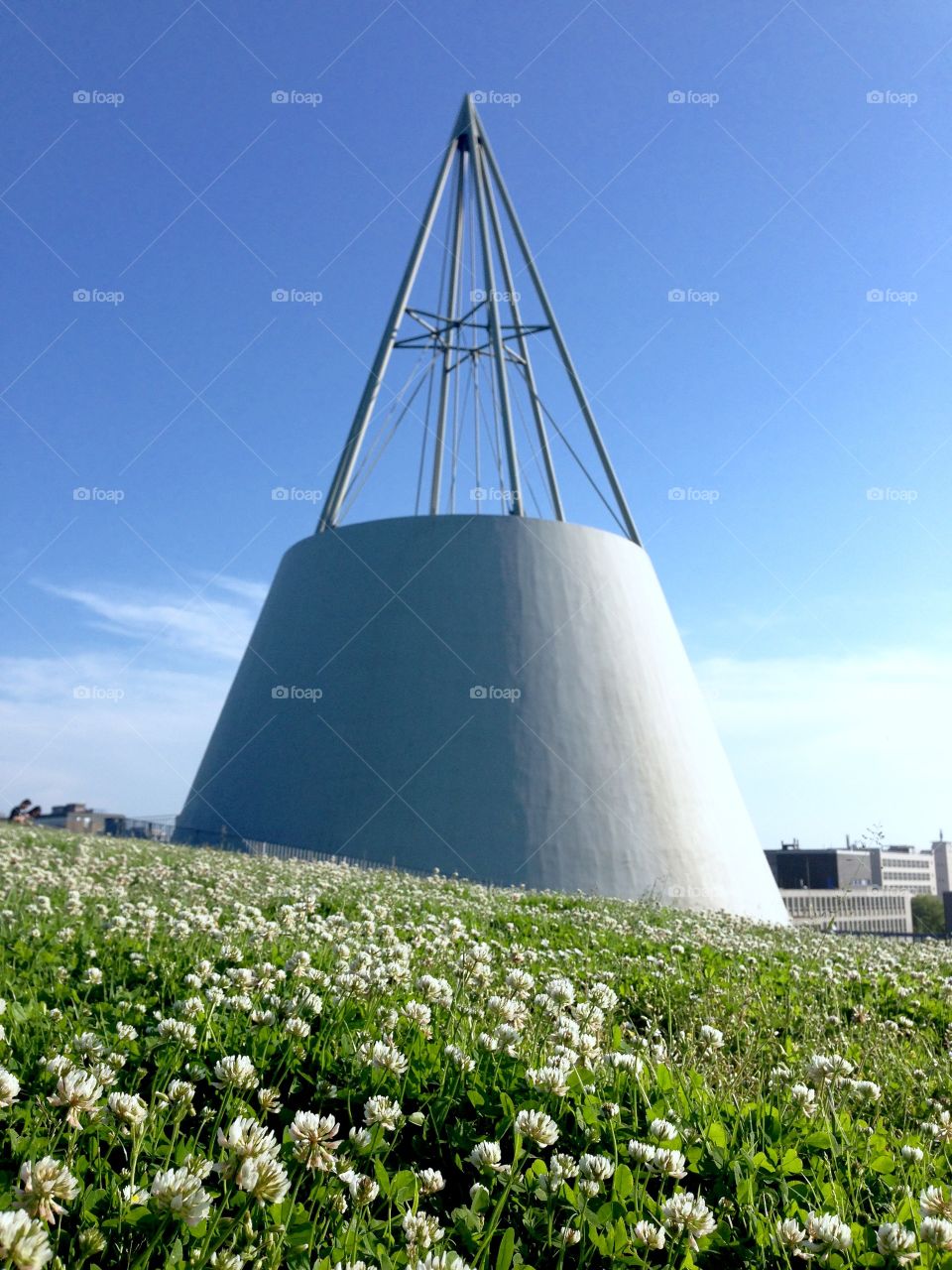 On the roof of the TU Delft university library