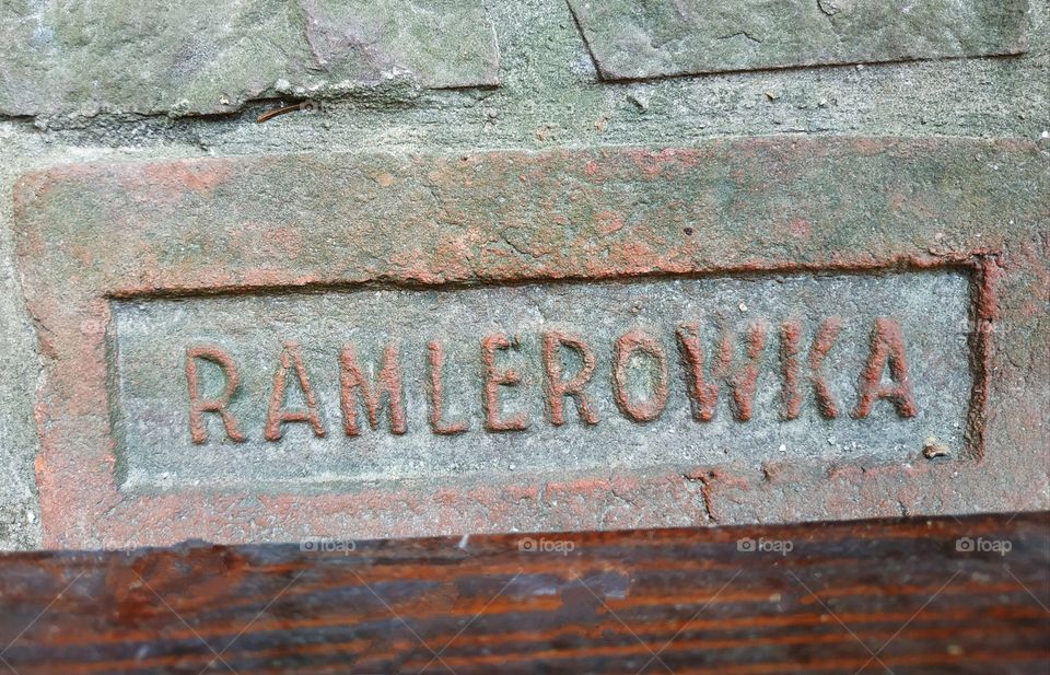 Old brick#wall#brick with name
