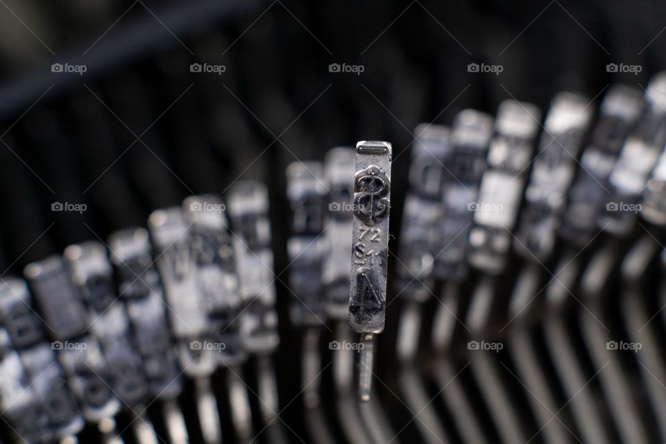 part of manual typewriter
