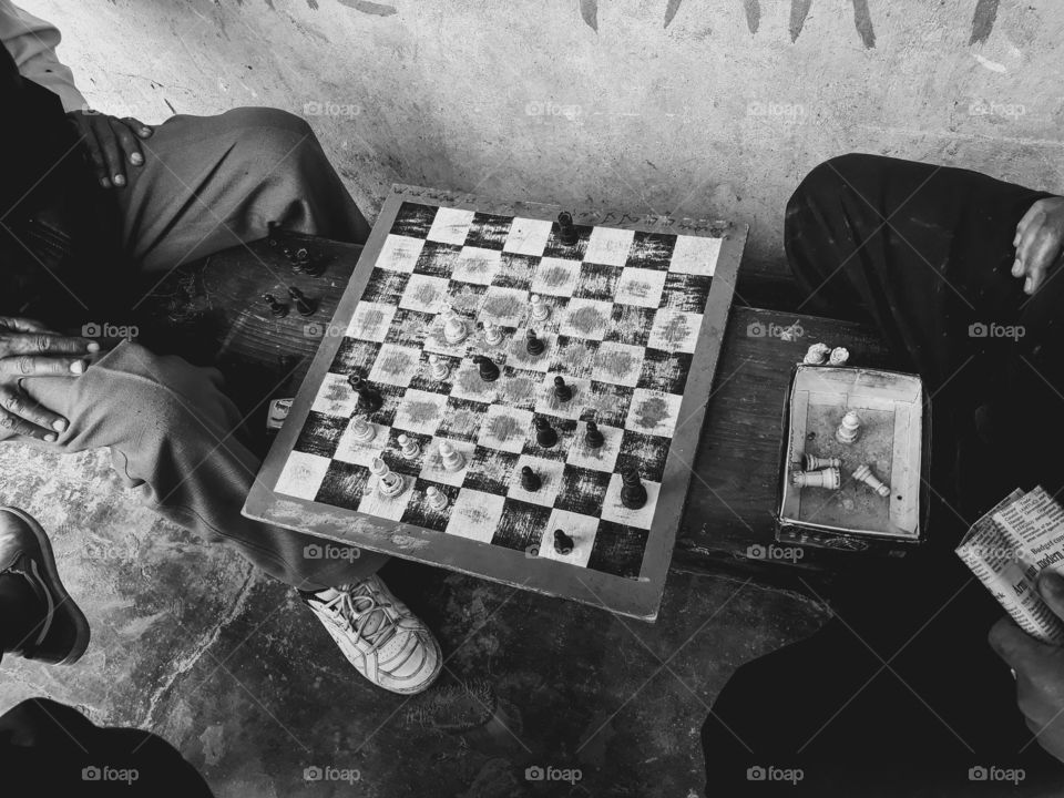 A beautiful game of chess in progress