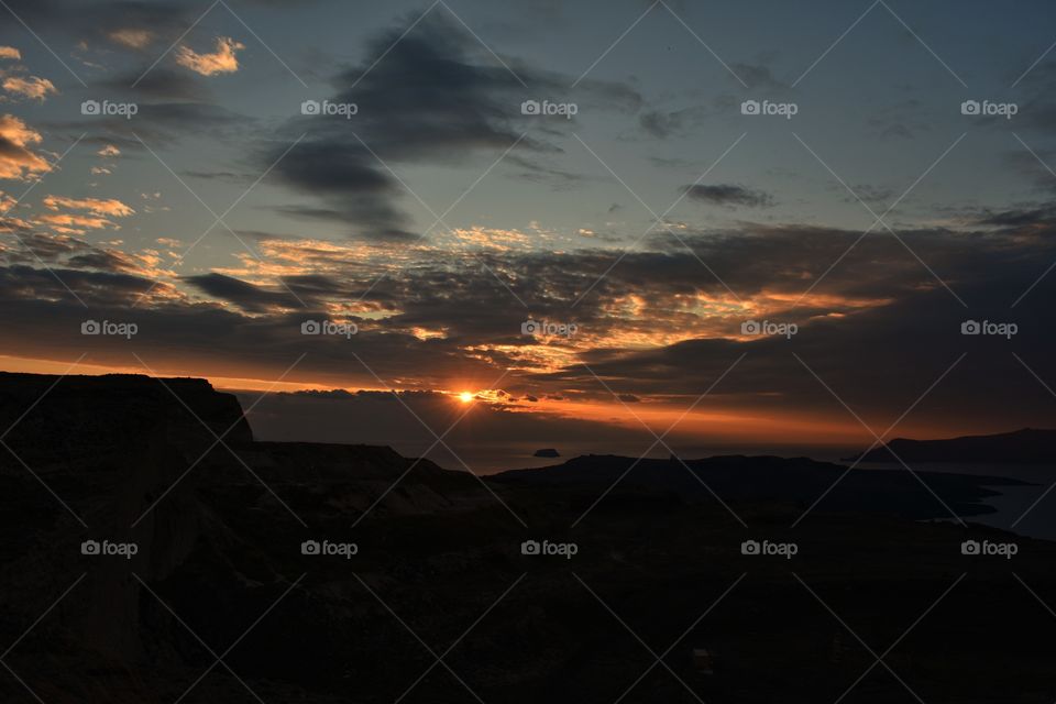 Sunset in Santorini