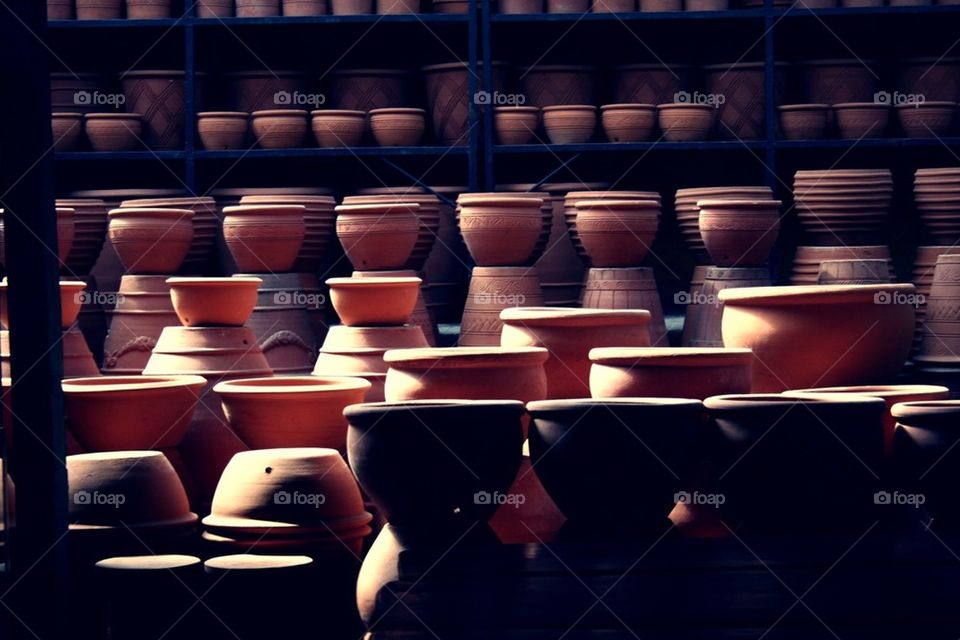 Clay pots