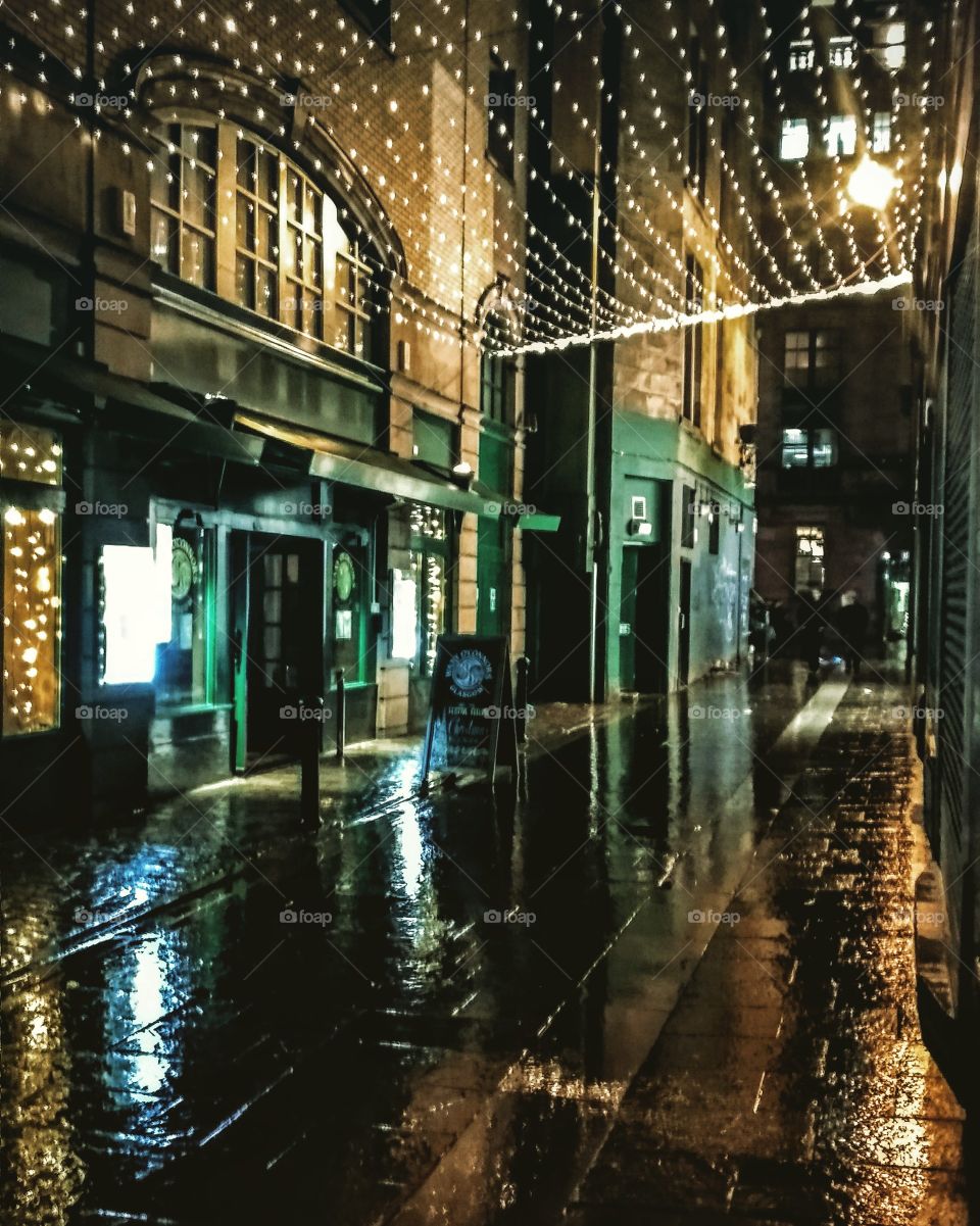 A wet night in Glasgow