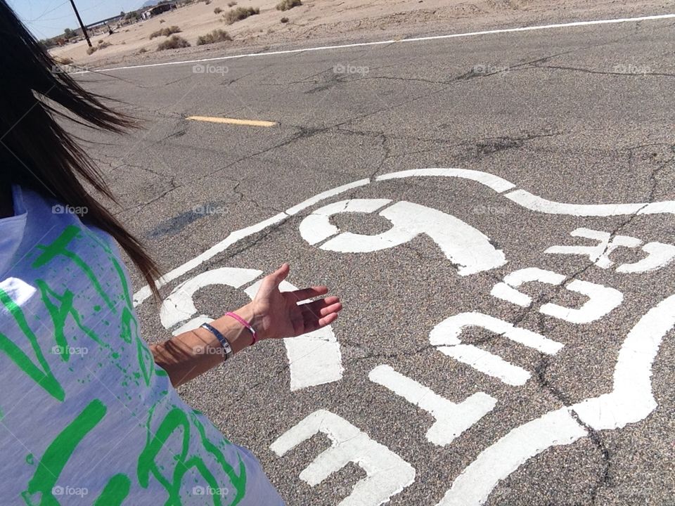 The famous sign on the road from a strange point of view