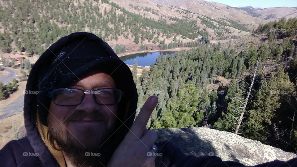 selfie with Pine Lake