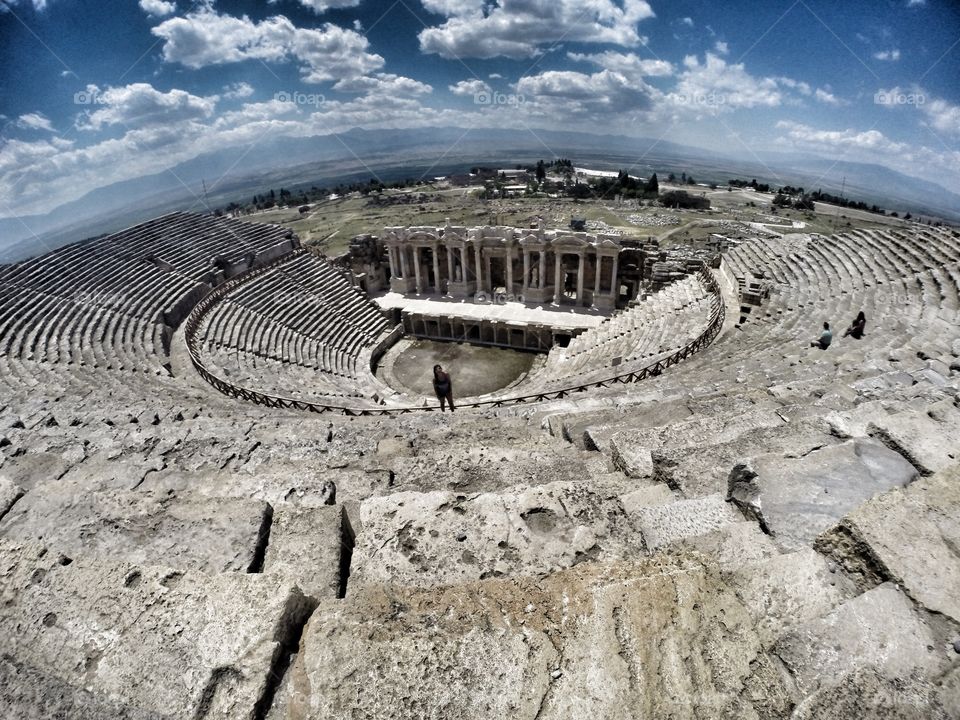Hierapolis amphitheater, pamukkale Turkey 
