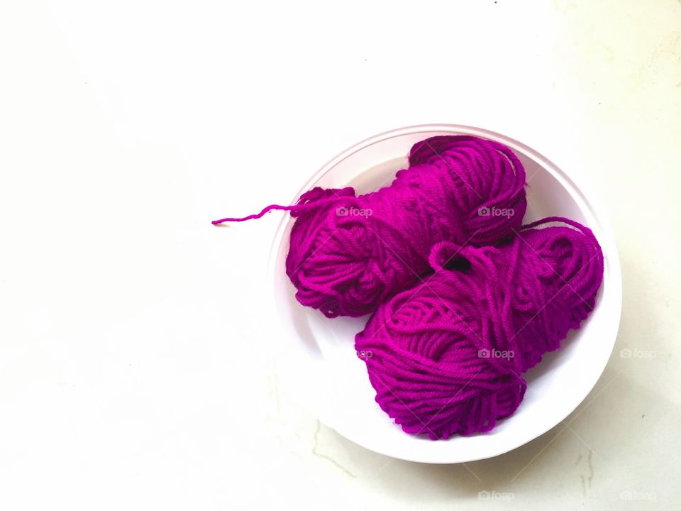 Purple wool