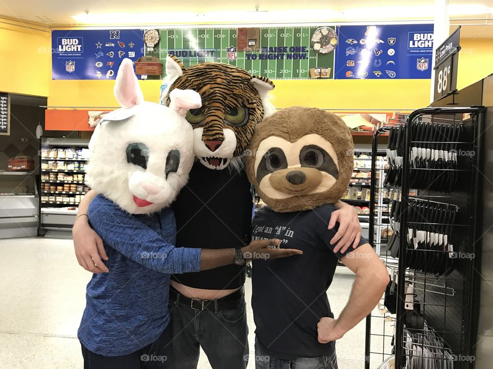 The three musketeers in Walmart 