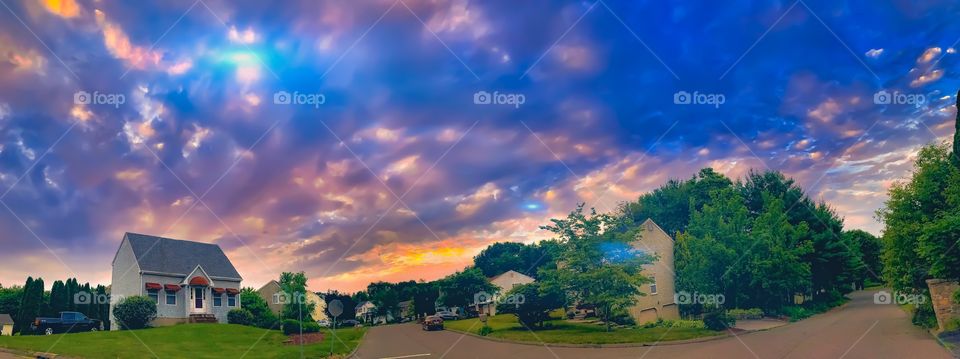 Beautiful Sunrise over a Summer Valley 