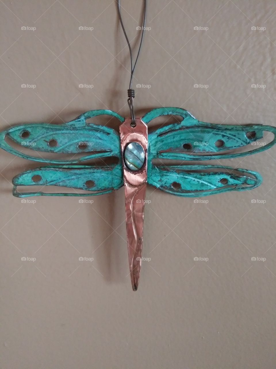 Art copper butterflies.