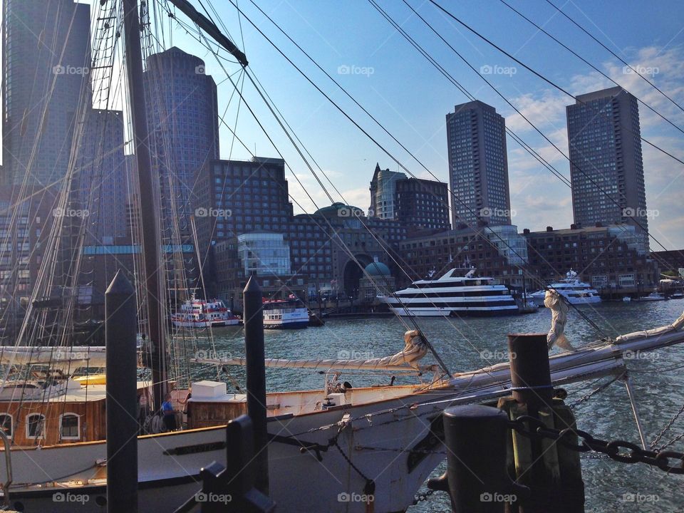 Boston pier. Boston pier diring a nice walk