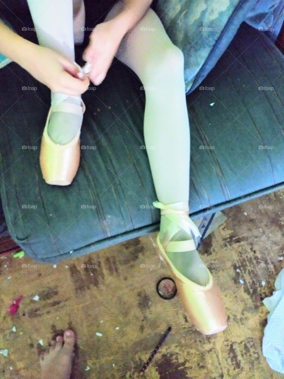 pretty pink demi-pointe shoes