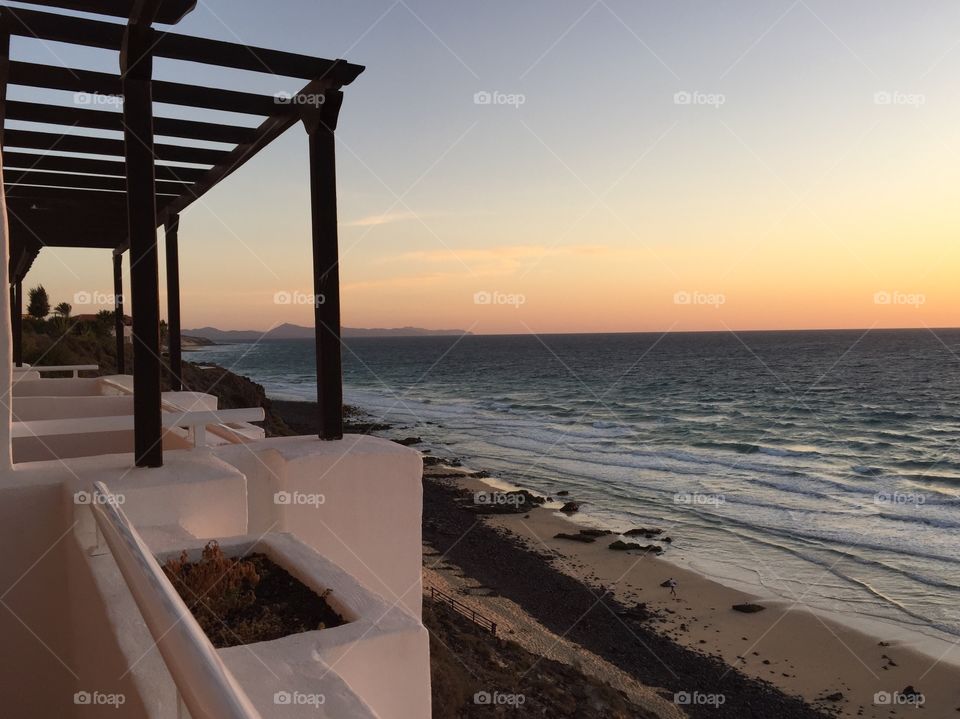 Sea view from a balcony