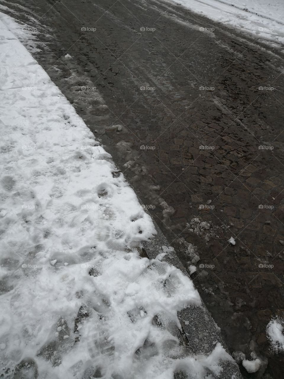 Snow, Floor, Road, Luxembourg, Luxembourg