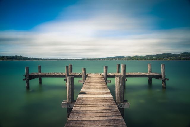 Longexposure from a lake in switzerland at sunrise
