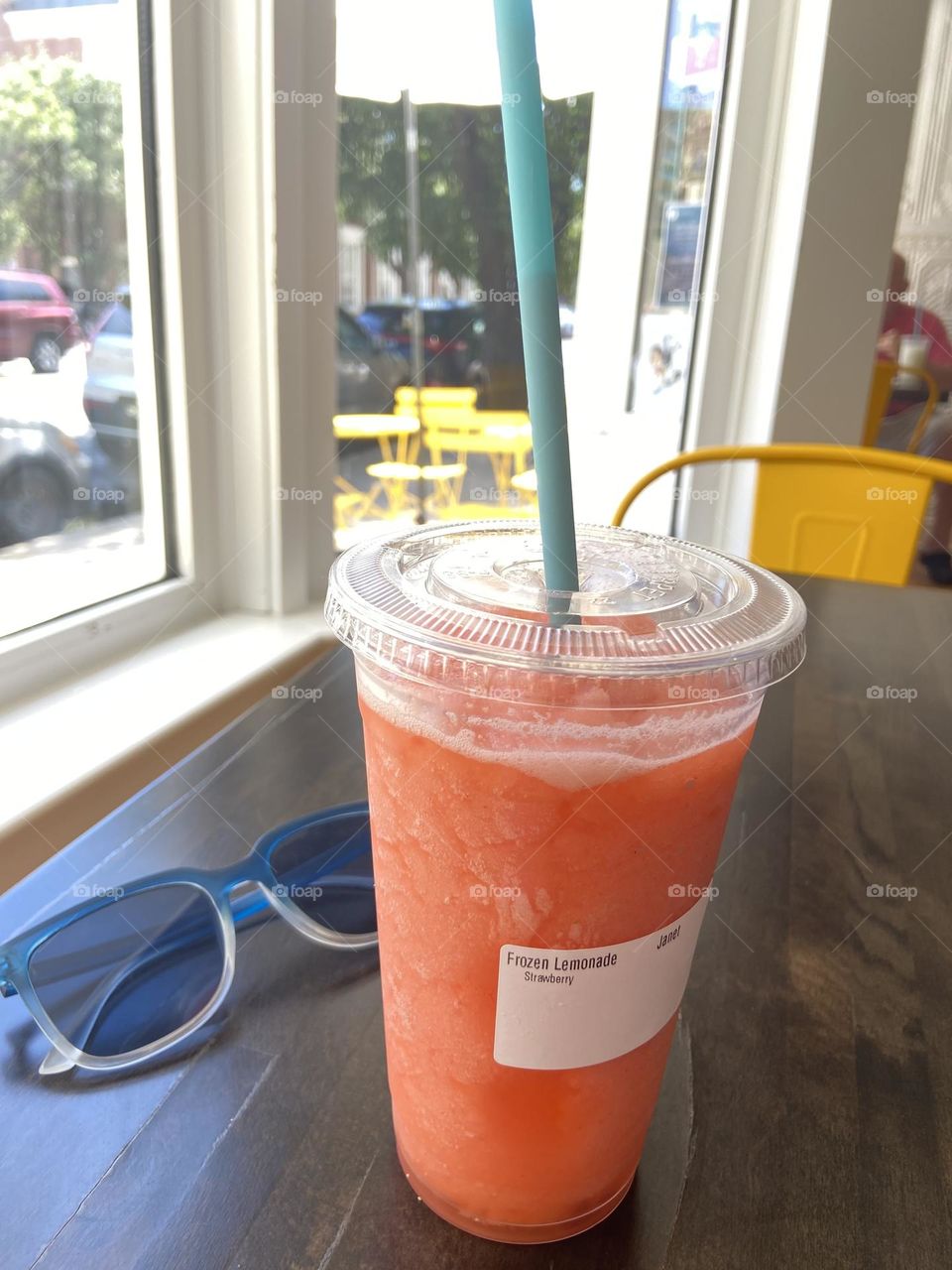 A frozen strawberry lemonade from a local shop, Jax Shack, in Ocean Grove NJ. Cold and refreshing on a very hot summer day. Hydrating and made with real fruit. Other option was with watermelon or classic lemonade. I plan to sample them all.