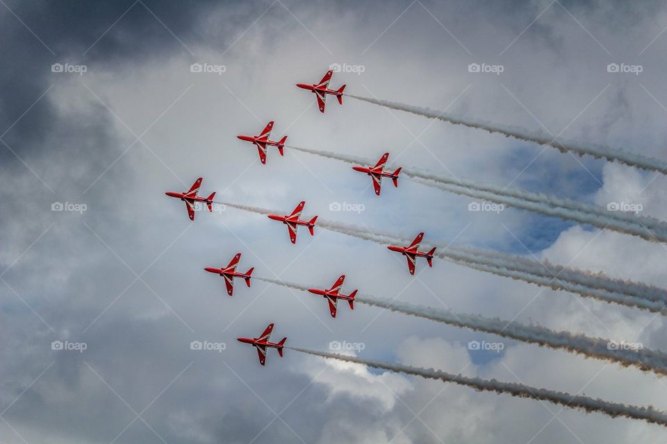 Red arrows display team in Falmouth 