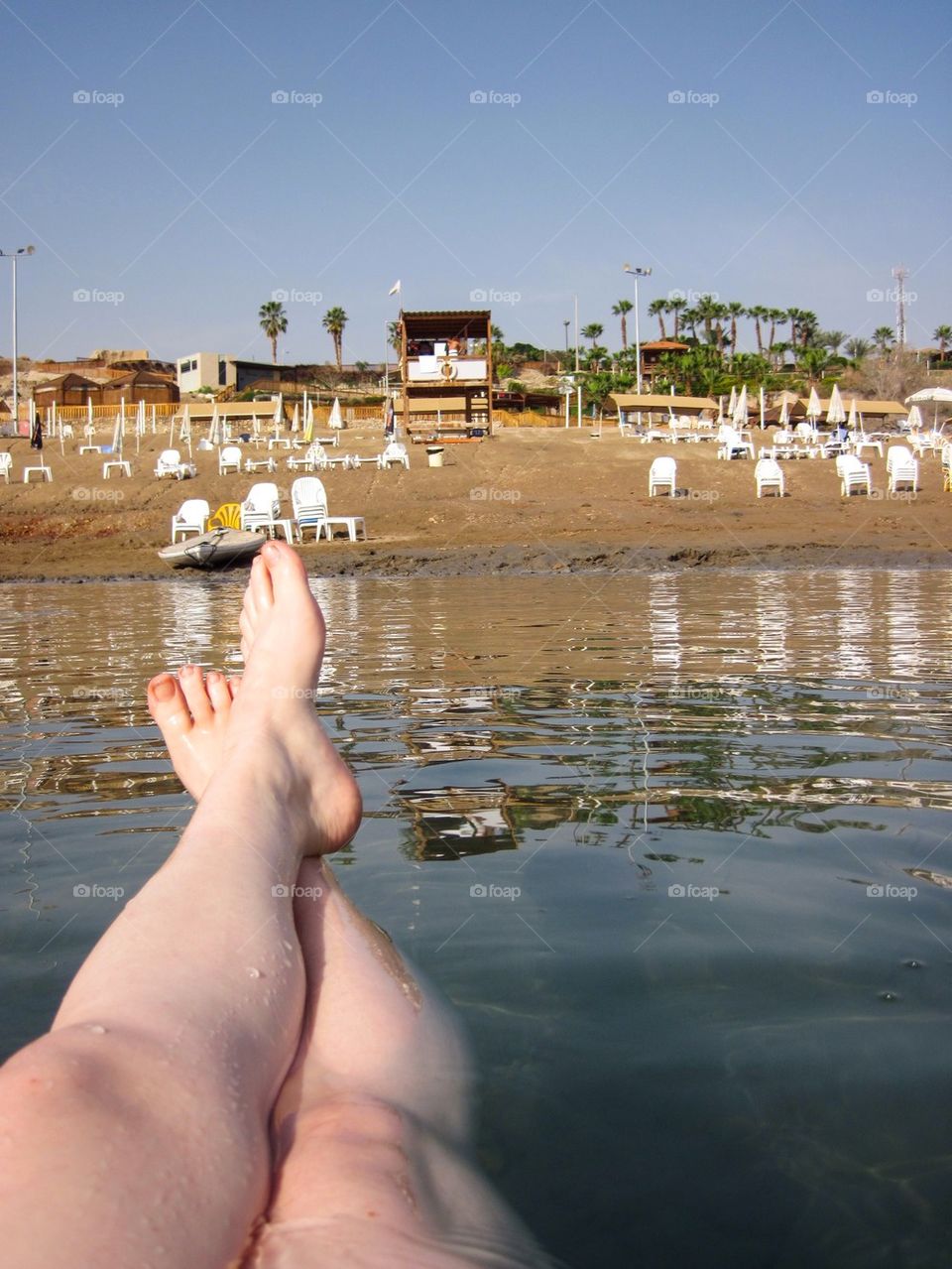 Floating in the Dead Sea 