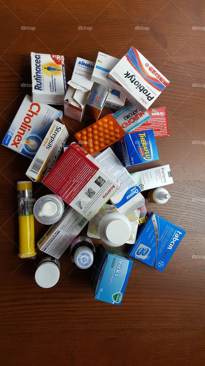 Pile of prescription drugs