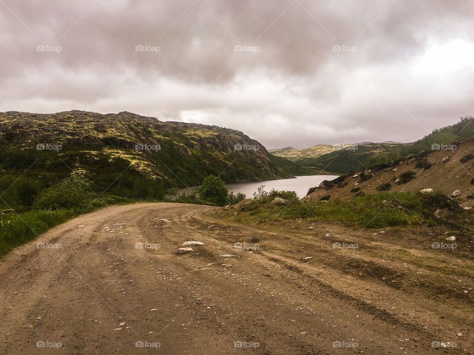 River landscapes in Russian tundra 