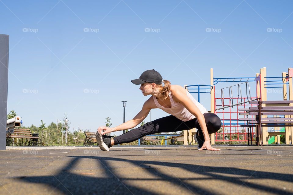 woman working out