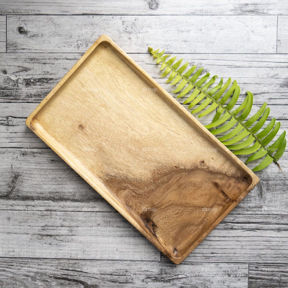 Handmade rectangle wooden tray 
