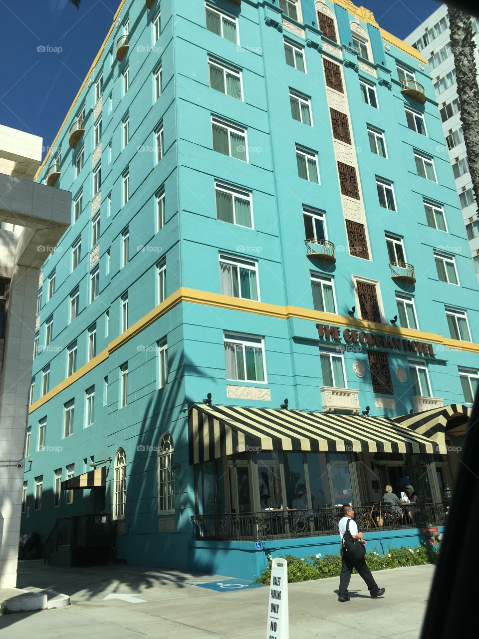 Blue vintage hotel 