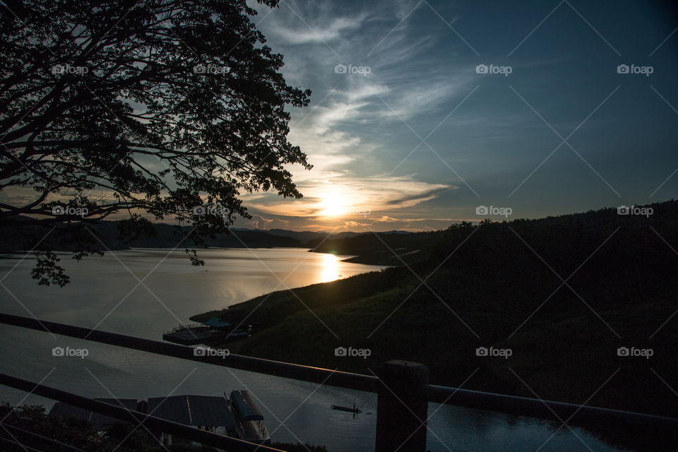 Sunset at the dam