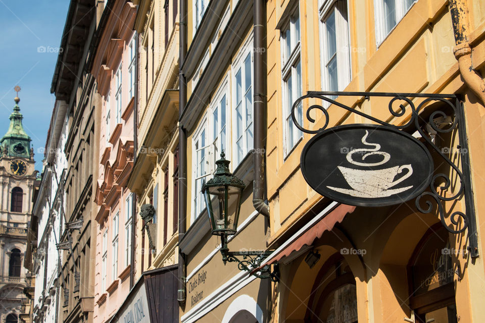 Wooden coffee sign