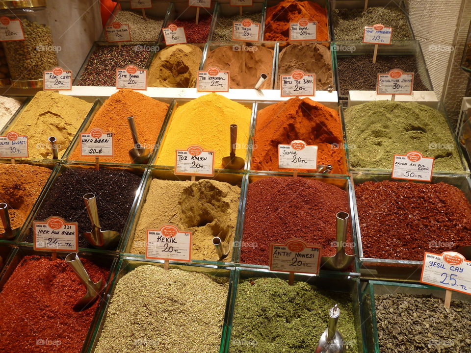 spices on a Turkish market
