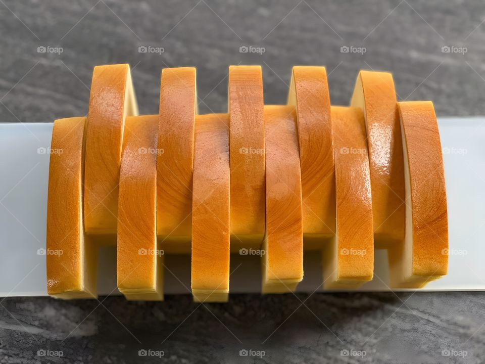 Delicious buttery bread, hot out of the oven.