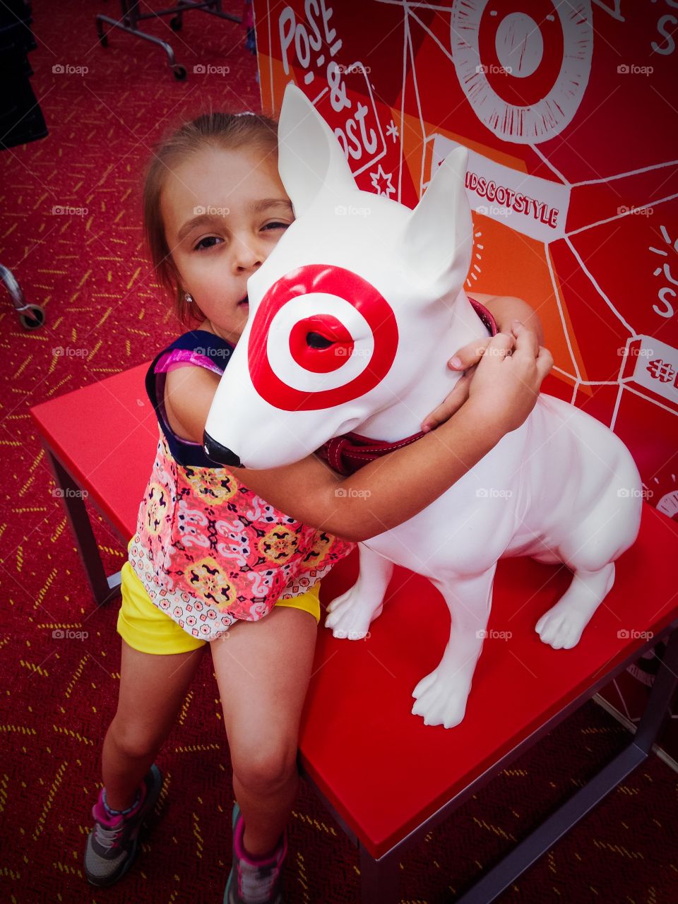 My daughter wanted a pic with the Target dog.