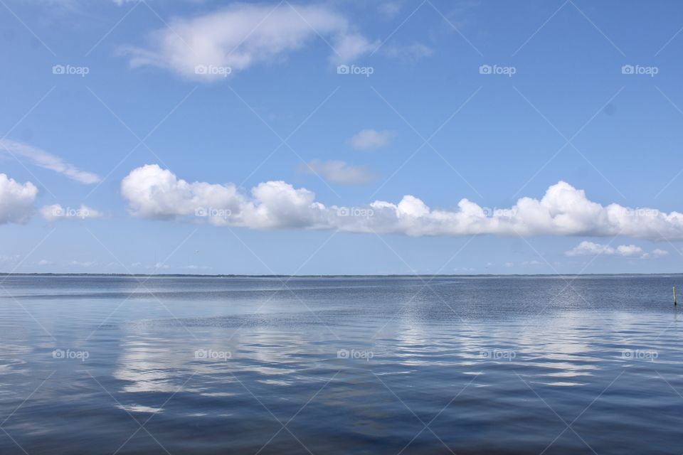 Cloud Reflections in the Ocean