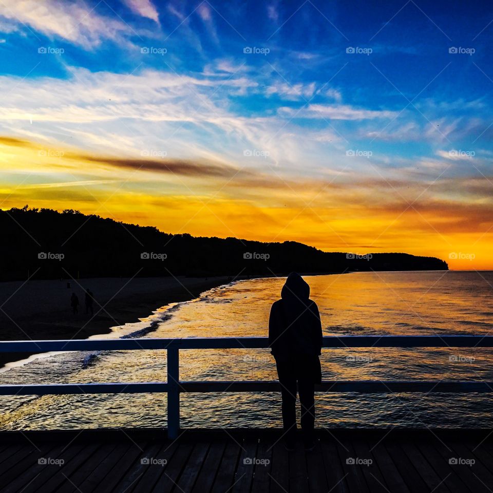 Sunset, Dawn, Beach, Water, Sea