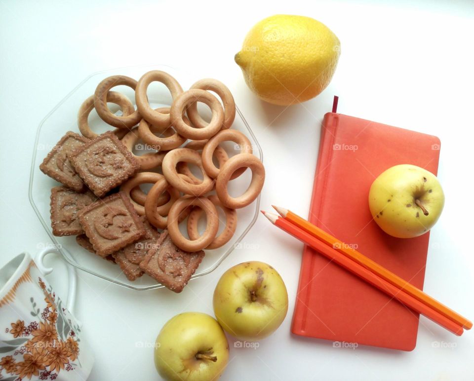 Breakfast and color pencil