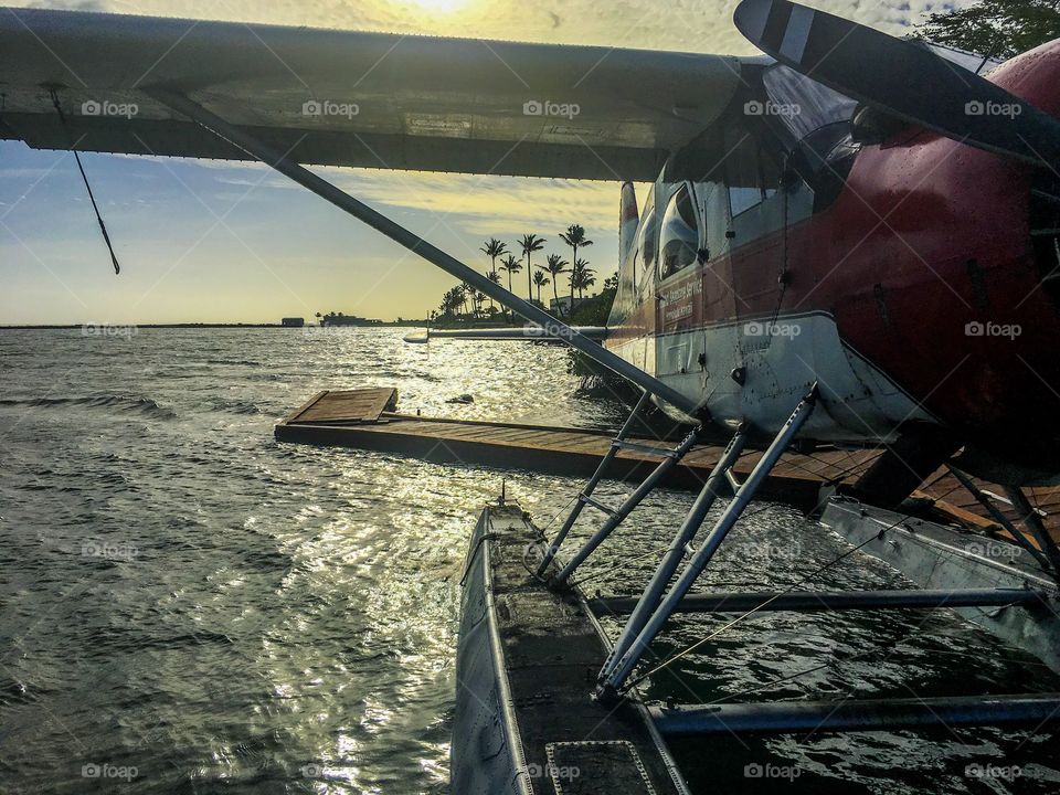 Island seaplane ready for a flight. 