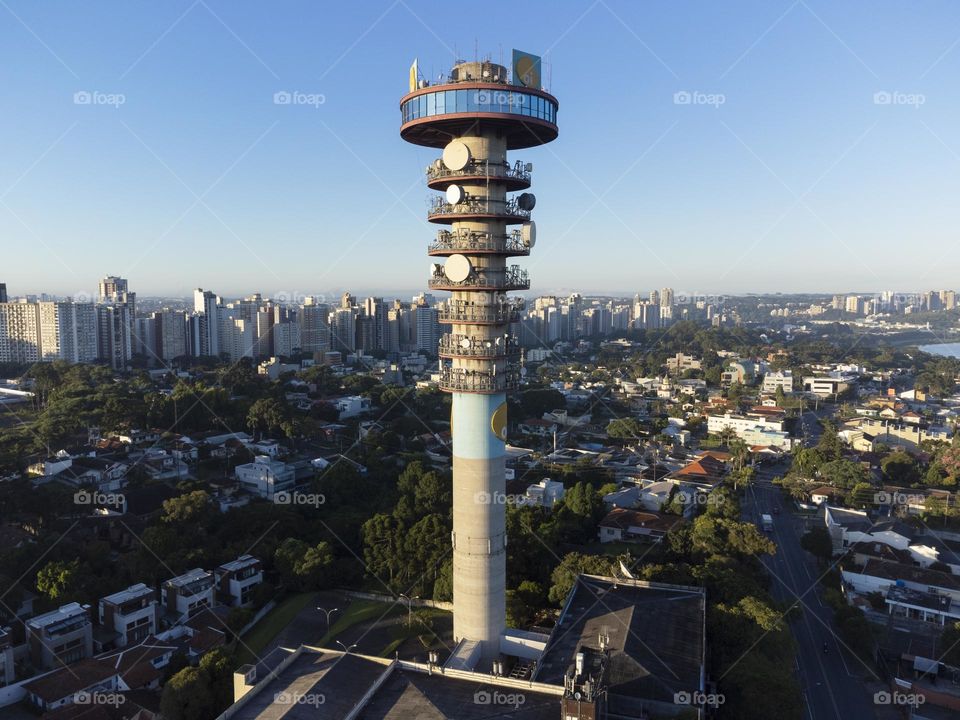 Hello, Brazil! Panoramic tower, Curitiba Parana Brazil.