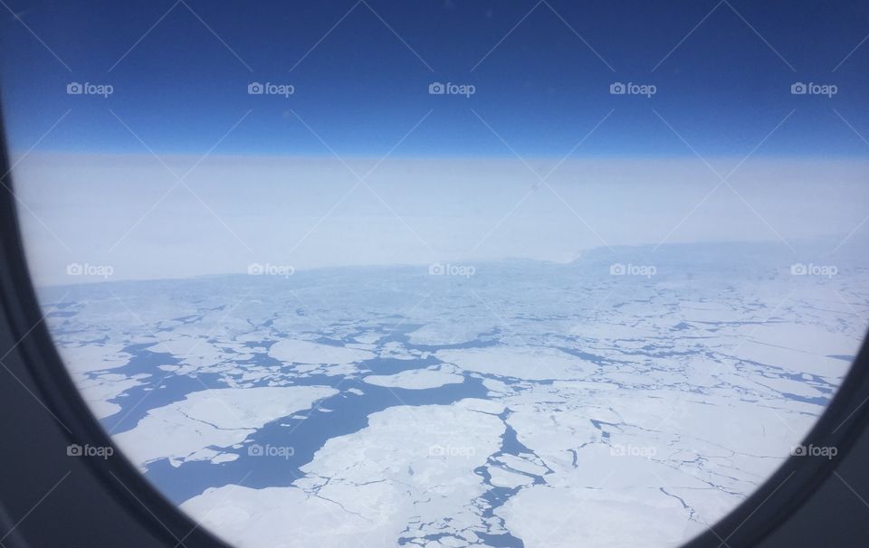 Icebergs in the ocean