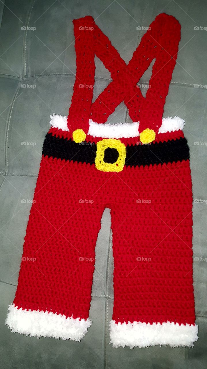 Crochet Santa Overalls